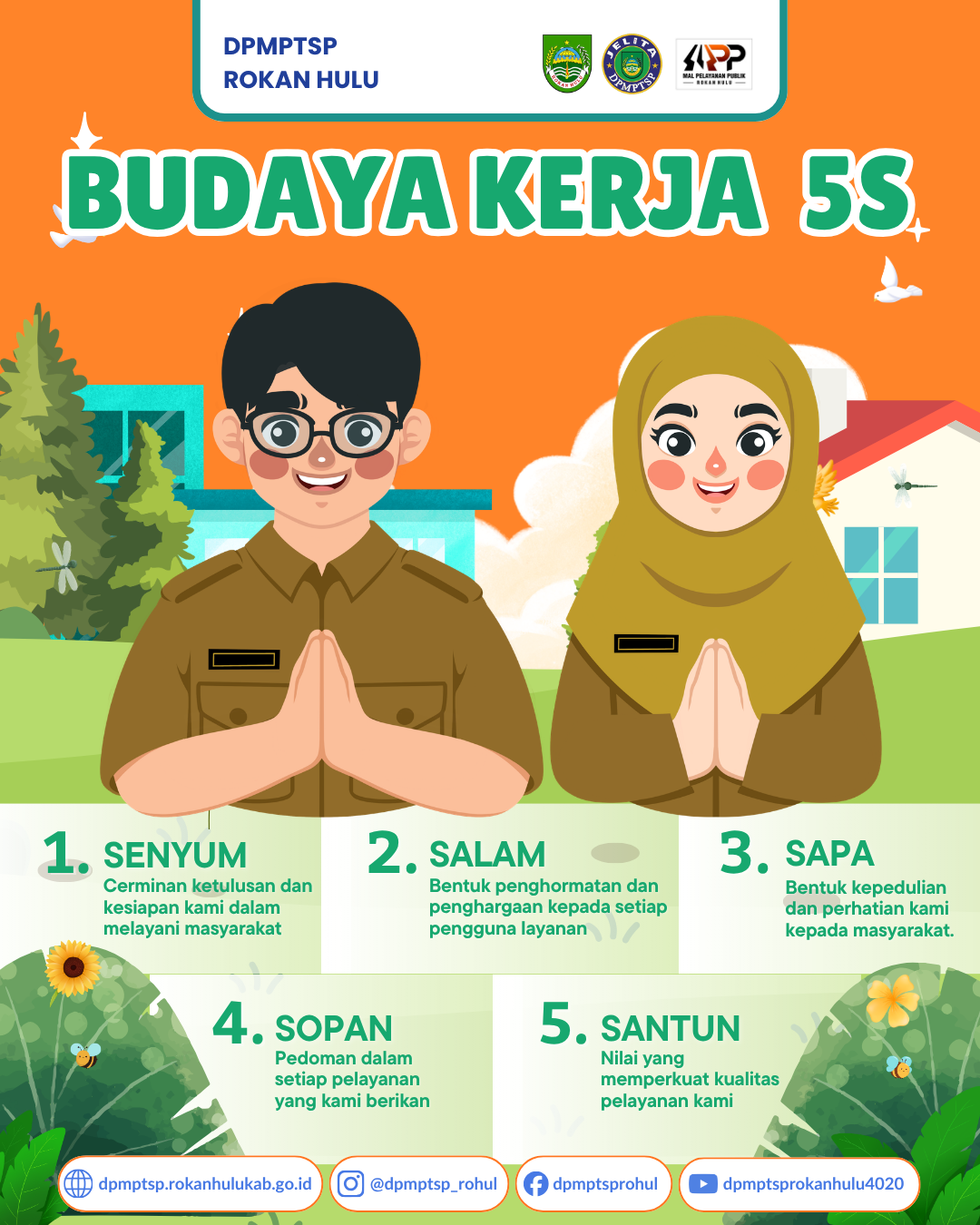 Budaya Kerja 5S Senyum, Salam, Sapa, Sopan dan  Santun